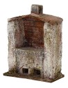 Forno con camino centrale per presepe cm 13x6x14 h. per statue
