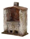 Oven with central fireplace for nativity scene cm 13x6x14 h.