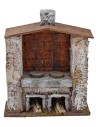 Oven with central fireplace for nativity scene cm 14x6,5x17,5