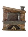 Oven with side chimney for presepe cm 12x5x12 h. 