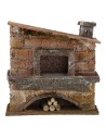 Oven with side chimney for presepe cm 14x6x14 h. 