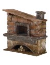 Oven with side chimney for presepe cm 14x6x14 h. 