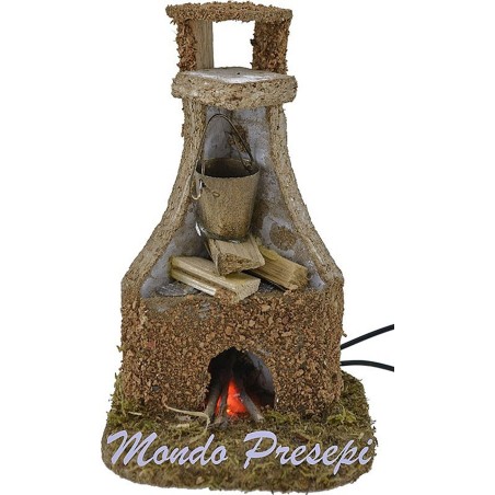 Forno con fuoco a corrente Mondo Presepi