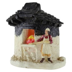 Forno con panettiere in resina funzionante cm 9,6x4,9x10,9 h. 2