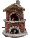 Forno in resina funzionante presepe cm 11,5x11x15,5 h. Mondo