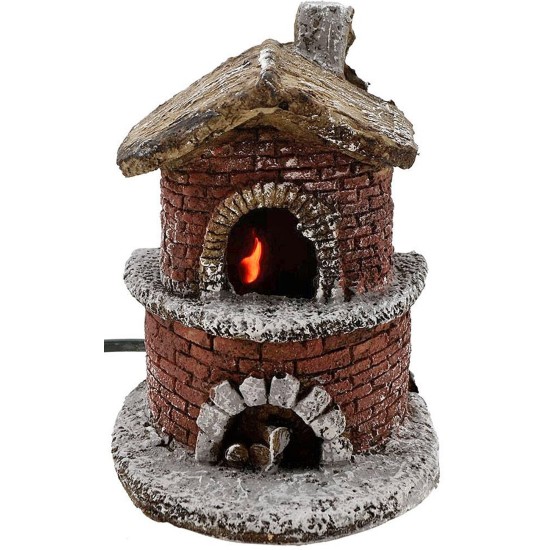 Horno de resina funcional para belén de 11,5x11x15,5 cm h.