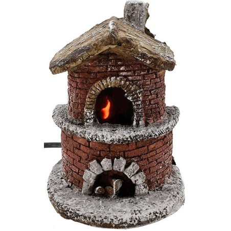 Horno de resina funcional para belén de 11,5x11x15,5 cm h.