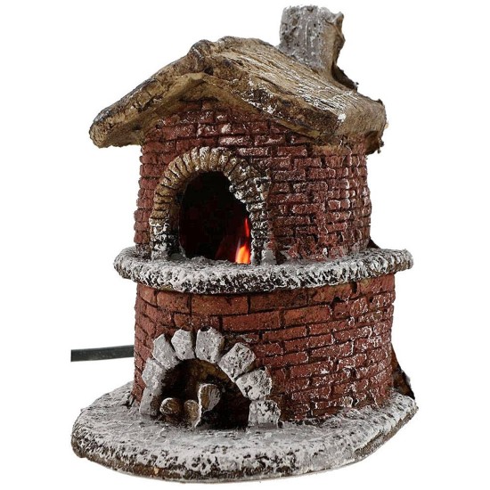 Horno de resina funcional para belén de 11,5x11x15,5 cm h.