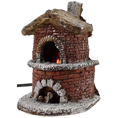 Horno de resina funcional para belén de 11,5x11x15,5 cm h.