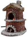 Horno de resina funcional para belén de 11,5x11x15,5 cm h.