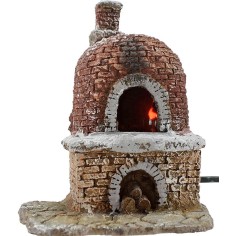Horno de resina para belén funcional de 13x11x15 cm h.