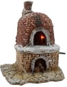 Horno de resina para belén funcional de 13x11x15 cm h.