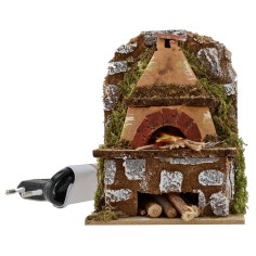 Forno in sughero funzionante cm 10x6x13 h Mondo Presepi