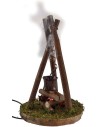 Fuoco treppiedi con effetto fumo e luce Mondo Presepi