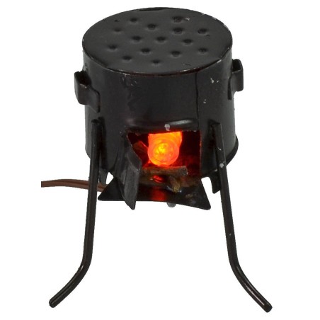 Stufa braciere a led tremolante effetto fuoco a bassa tensione