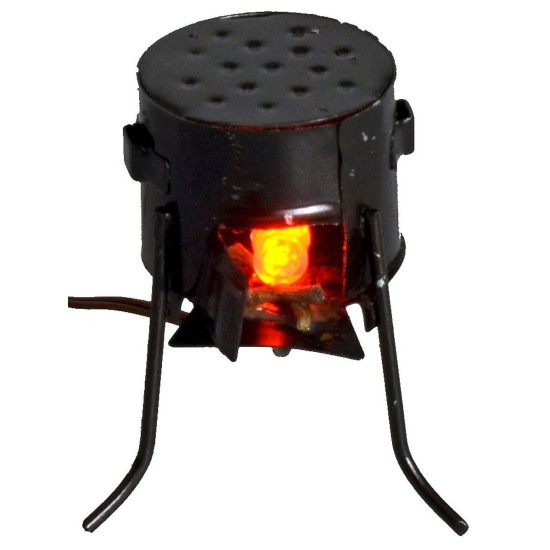 Stufa braciere a led tremolante effetto fuoco a bassa tensione