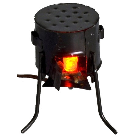 Stufa braciere a led tremolante effetto fuoco a bassa tensione