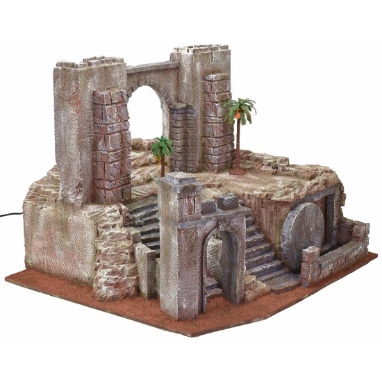 Presepe Pasquale illuminato cm 54X50X41,5 h altezza, arco