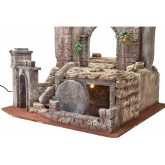Presepe Pasquale illuminato cm 54X50X41,5 h altezza, arco 2