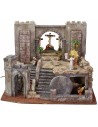 Illuminated Easter crib cm 54X50X41,5 h complete with statues