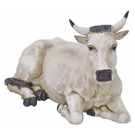 Bue corico blanco para estatuas 30 cm Pigini Mondo Presepi