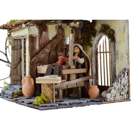 Arrotino palestinese in movimento 10 cm con luce cm 20x18x17 h.