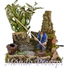 Batidor de aceitunas cm 11-12 movimiento Mondo Presepi