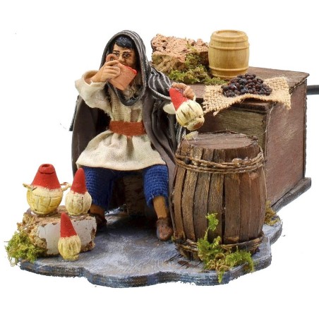 Beone orientale seduto in movimento serie 12 cm Mondo Presepi