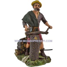 Boscaiolo 30 cm in movimento Mondo Presepi