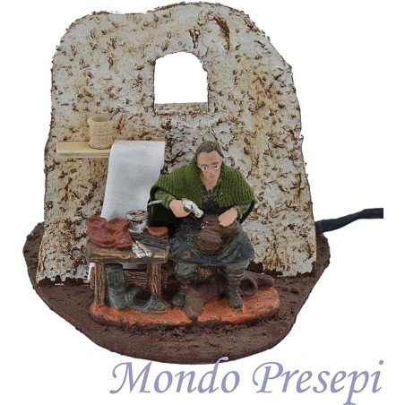 Calzolaio cm 8 Oliver in movimento Mondo Presepi