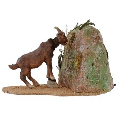 Cabra marrón comiendo serie 30 cm en movimiento para estatuas 2