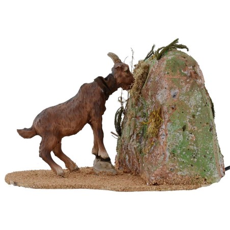 Brown goat eating series 30 cm in motion for statues of 30 cm