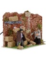 Peasants in the barn with double movement 8 cm