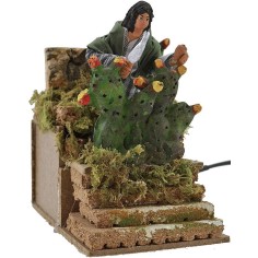 Farmer cutting figs on the go