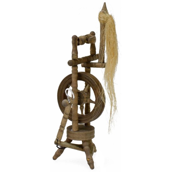 Wooden spinning wheel
