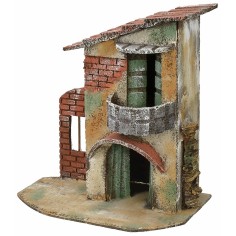 Casa due piani con balcone 24x14x26h Mondo Presepi 2