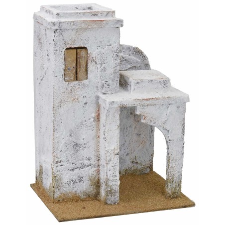 Arab house with portico cm 19,5x14, 5x26, 5 h