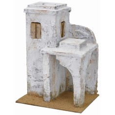 Casa araba con portico cm 19,5x14,5x26,5 h Mondo Presepi 2