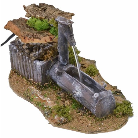 Fuente de tronco en funcionamiento de 14x25x13 cm h