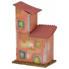 Casetta arancio per presepe cm 10x6x16,5 h Mondo Presepi 2