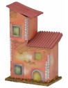 Casetta arancio per presepe cm 10x6x16,5 h