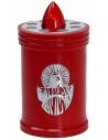 Lumino rosso a batteria con fiamma rossa fissa h 12 cm