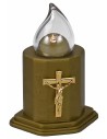 Oro luminoso con luz parpadeante a pilas h 11 cm