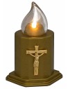 Oro luminoso con luz parpadeante a pilas h 11 cm