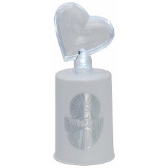 Luz blanca a pilas con corazón iluminado h 13 cm Mundo 2
