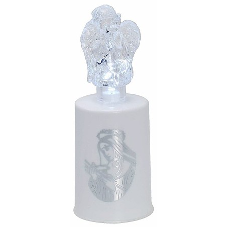 Lumino bianco a batterie con angelo illuminato h 13,5 cm Mondo