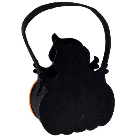 Cestino zucca e fantasma per Halloween cm 14x7x17 h