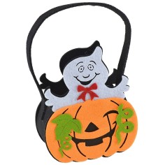 Cestino zucca e fantasma per Halloween cm 14x7x17 h Mondo