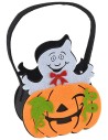 Pumpkin and ghost basket for Halloween cm 14x7x17 h
