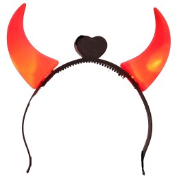 Diadema con cuernos iluminados para Halloween